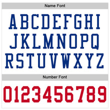 Load image into Gallery viewer, Custom White Red-Royal Mesh Authentic Throwback Football Jersey
