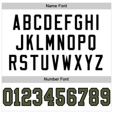 Load image into Gallery viewer, Custom White Olive-Black Mesh Authentic Football Jersey
