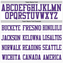 Load image into Gallery viewer, Custom White Purple-Gray Mesh Authentic Football Jersey
