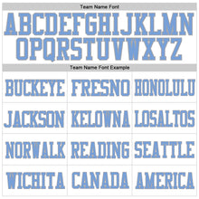 Load image into Gallery viewer, Custom White Gray-Light Blue Mesh Authentic Football Jersey
