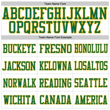 Load image into Gallery viewer, Custom White Kelly Green-Gold Mesh Authentic Football Jersey
