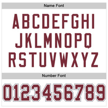 Load image into Gallery viewer, Custom White Burgundy-Gray Mesh Authentic Football Jersey
