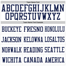 Load image into Gallery viewer, Custom White Navy-White Mesh Authentic Football Jersey
