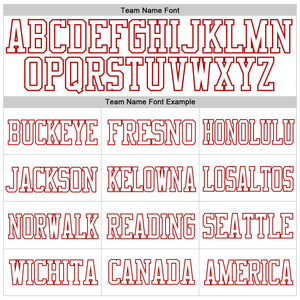 Custom White White-Red Mesh Authentic Football Jersey