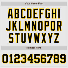Load image into Gallery viewer, Custom White Black Pinstripe Black-Gold Authentic Baseball Jersey
