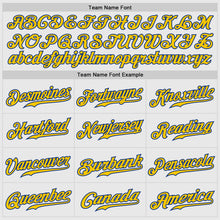 Load image into Gallery viewer, Custom White Royal Pinstripe Gold-Royal Authentic Baseball Jersey
