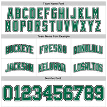 Load image into Gallery viewer, Custom White Kelly Green Pinstripe Kelly Green-Black Authentic Basketball Shorts
