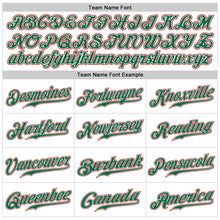 Load image into Gallery viewer, Custom White Kelly Green-Red Authentic Sleeveless Baseball Jersey
