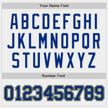 Load image into Gallery viewer, Custom White Royal-Gold Authentic Baseball Jersey
