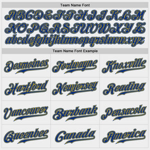 Custom White Royal-Gold Authentic Baseball Jersey