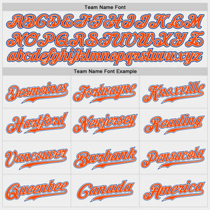 Custom White Orange-Royal Authentic Baseball Jersey