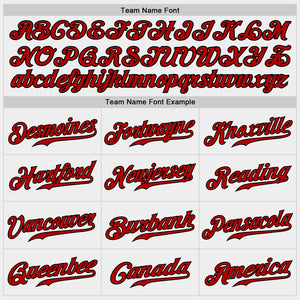 Custom White Purple-Red Authentic Baseball Jersey
