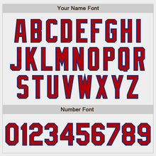 Load image into Gallery viewer, Custom White Red-Royal Authentic Baseball Jersey
