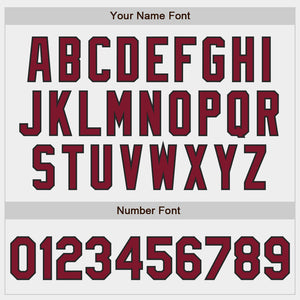 Custom White Crimson-Black Authentic Baseball Jersey