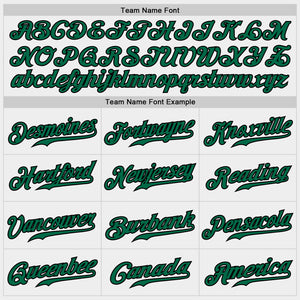 Custom White Kelly Green-Black Authentic Baseball Jersey
