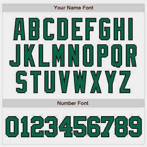 Custom White Kelly Green-Black Authentic Baseball Jersey
