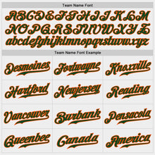 Load image into Gallery viewer, Custom White Green-Orange Authentic Baseball Jersey
