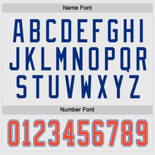 Load image into Gallery viewer, Custom White Orange-Royal Hockey Jersey
