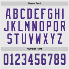Load image into Gallery viewer, Custom White Purple-Gray Hockey Jersey
