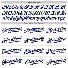 Load image into Gallery viewer, Custom White Navy Pinstripe Navy-Gold Authentic Baseball Jersey
