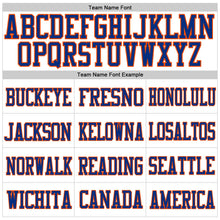 Load image into Gallery viewer, Custom White Orange-Royal Mesh Authentic Football Jersey
