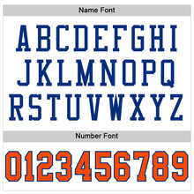 Load image into Gallery viewer, Custom White Orange-Royal Mesh Authentic Football Jersey
