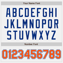 Load image into Gallery viewer, Custom White Orange-Royal Authentic Baseball Jersey
