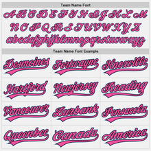 Load image into Gallery viewer, Custom White Light Blue Black-Pink Authentic Baseball Jersey
