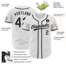 Load image into Gallery viewer, Custom White Black-Gray Authentic Baseball Jersey

