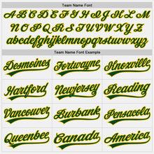 Load image into Gallery viewer, Custom White Green-Gold Authentic Baseball Jersey
