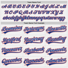 Load image into Gallery viewer, Custom White Royal-Red Authentic Baseball Jersey
