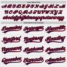 Load image into Gallery viewer, Custom White Red-Navy Authentic Baseball Jersey
