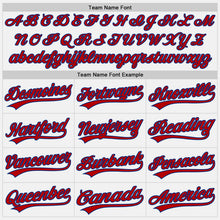 Load image into Gallery viewer, Custom White Red-Royal Authentic Baseball Jersey

