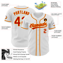 Load image into Gallery viewer, Custom White Red-Gold Authentic Baseball Jersey
