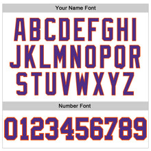 Load image into Gallery viewer, Custom White Purple Pinstripe Purple-Orange Authentic Basketball Jersey
