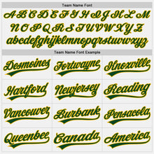 Load image into Gallery viewer, Custom White Green Pinstripe Green-Gold Authentic Baseball Jersey
