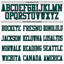 Load image into Gallery viewer, Custom White Midnight Green-Black Mesh Authentic Football Jersey
