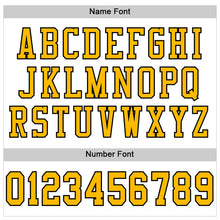 Load image into Gallery viewer, Custom White Gold-Black Mesh Authentic Football Jersey
