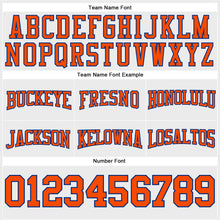 Load image into Gallery viewer, Custom Stitched White Orange-Royal Football Pullover Sweatshirt Hoodie
