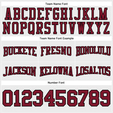 Load image into Gallery viewer, Custom Stitched White Crimson-Black Football Pullover Sweatshirt Hoodie
