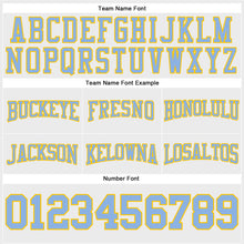 Load image into Gallery viewer, Custom Stitched White Light Blue-Yellow Football Pullover Sweatshirt Hoodie
