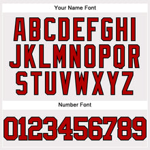 Load image into Gallery viewer, Custom White Red-Black Authentic Baseball Jersey
