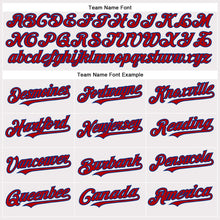 Load image into Gallery viewer, Custom White Red-Royal Authentic Baseball Jersey
