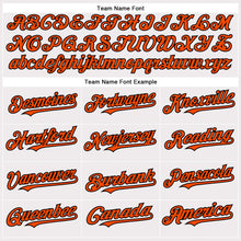 Load image into Gallery viewer, Custom White Orange-Black Authentic Baseball Jersey
