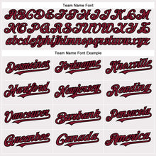 Load image into Gallery viewer, Custom White Crimson-Black Authentic Baseball Jersey
