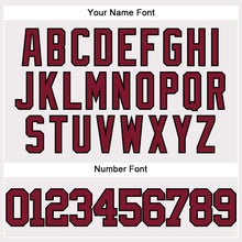 Load image into Gallery viewer, Custom White Crimson-Black Authentic Baseball Jersey
