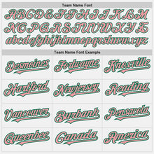 Load image into Gallery viewer, Custom White Medium Pink-Kelly Green Authentic Baseball Jersey
