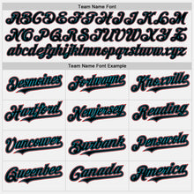 Load image into Gallery viewer, Custom White Black Teal-Red Authentic Baseball Jersey
