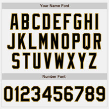 Load image into Gallery viewer, Custom White Black Pinstripe Old Gold Authentic Baseball Jersey
