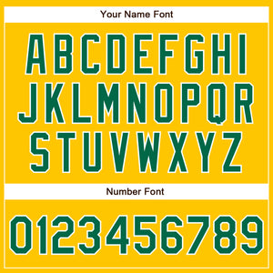 Custom Yellow Kelly Green-White Authentic Baseball Jersey
